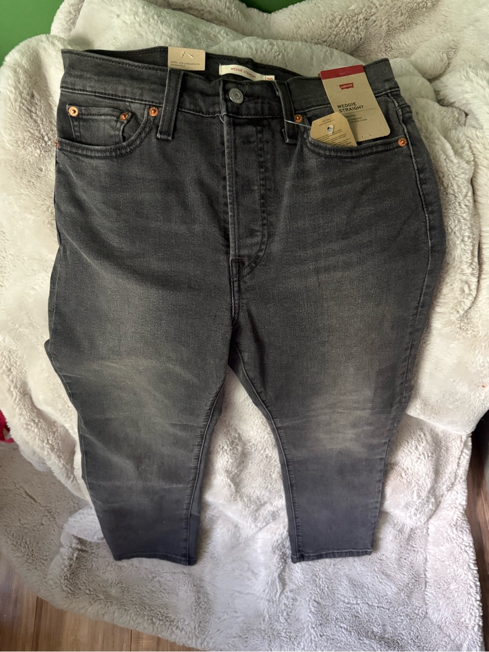 Levi's women’s wedgie straight Black Slim Straight Jeans